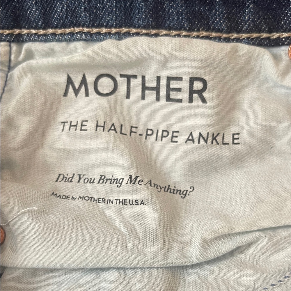 MOTHER Half Pipe Ankle Denim, EUC, Size 27, Wash: Did You Bring Me Anything - Picture 3 of 10